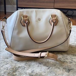 White Leather Kate Spade Cross Body